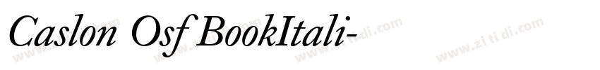 Caslon Osf BookItali字体转换
